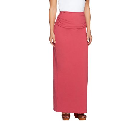Women with Control Regular Ruched Waist Maxi Skirt - A231670