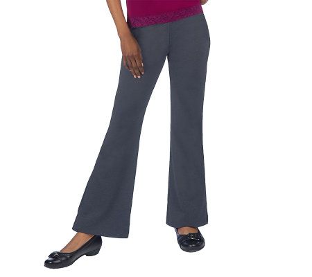 Susan Graver Illusions Waist Defining Soho Ponte Pants - Petite - A209371