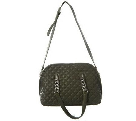 Isaac Mizrahi Live! Quilted Leather Convertible Satchel - A210071