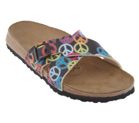 Birkis Santosa Peace Sign Cross Band Sandals - A214971