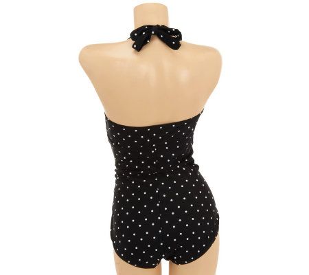 Ocean Dream Signature What a Dot Retro 1-Piece Boy Leg Halter