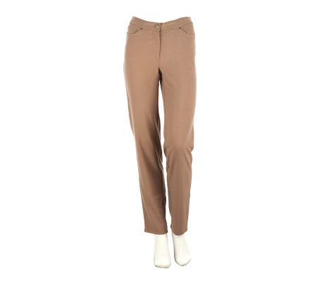 Susan Graver Chelsea Stretch 5-Pocket Pants with Elastic Back - A226871
