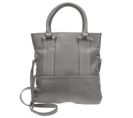 B.Makowsky Glove Leather Fold Over Magazine Tote - A228971