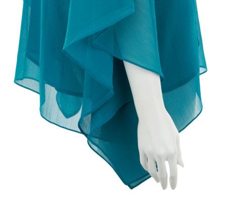 Bob Mackies Boat Neck Caftan Top with Sequin Detail