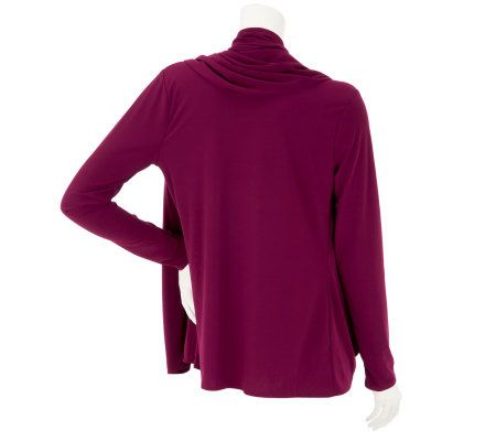 Attitudes by Renee Solid Knit Long Sleeve Convertible Top