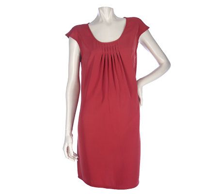 Anybody Crepe Tunic with Pleats and Cap Sleeves - A96671