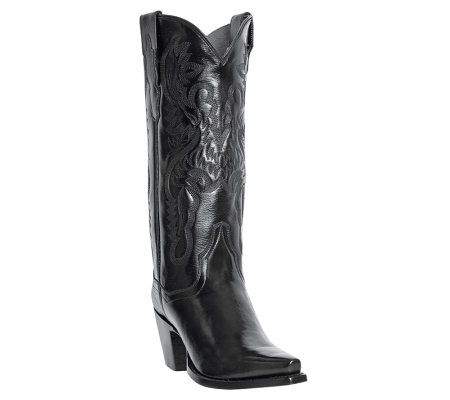 Dan Post 13 Womens Black Rock Star MetallicLeather Boots - A184372