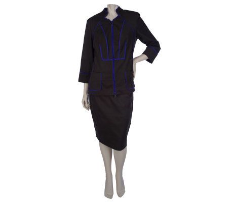 Linea by Louis DellOlio Cotton Twill Jacket W/ Contrast Piping