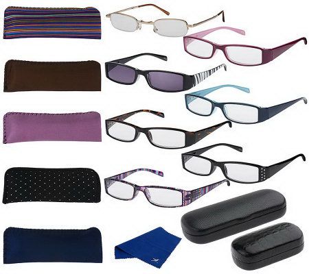 Ultimate Eyewear 7pc. Reader Set and Accessories Strength 1-2.5 - A217472