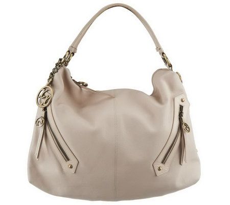 Maxx New York Nappa Leather Large Hobo with Glazed Trim and Removable Strap - A222672