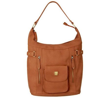 V Couture by Kooba Tyler Hobo Bag with Front Snap Pocket - A224672
