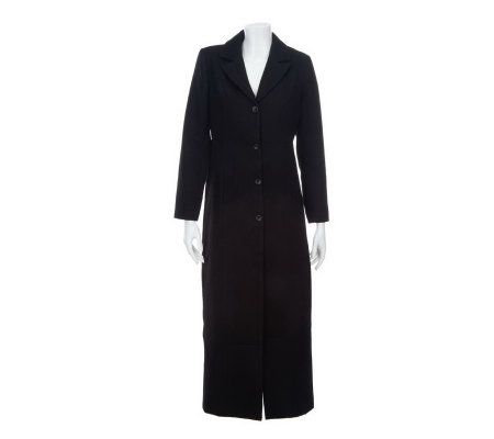 CE by Cristina Ehrlich Notch Collar Maxi Coat - A226572