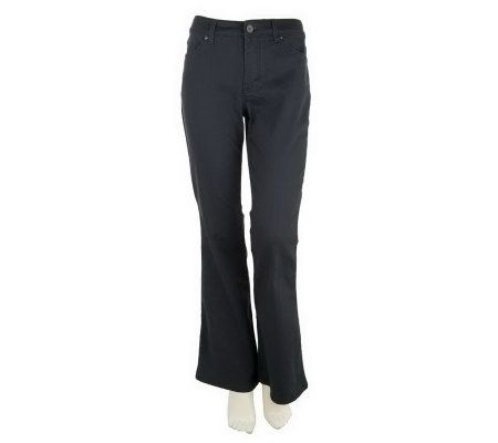 Susan Graver Colored Broken Twill Boot Cut Jeans - Regular - A226872