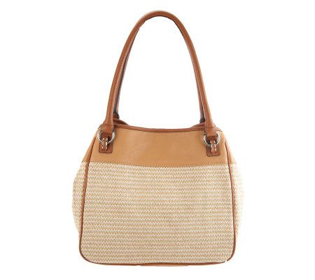 Tignanello Printed Shopper with Drawstring Accents