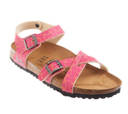 Birkis Lille Sole Print Sandals with Back Strap - A232472