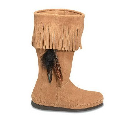 Minnetonka Womens 3-in-1 Calf-High Fringe Boots - A245572