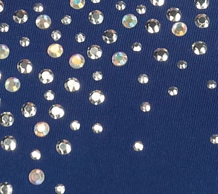 Quacker Factory Rhinestone 3/4 Sleeve T-shirt & Crop Pants Set