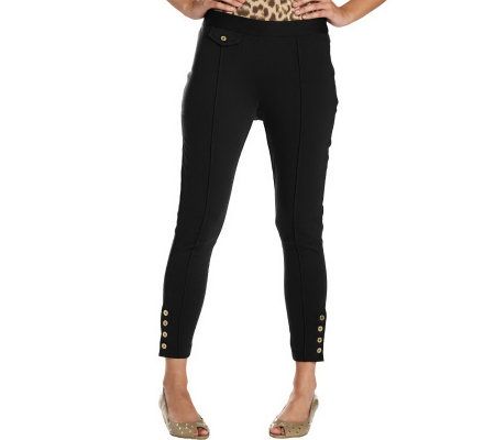 Isaac Mizrahi Live! Slim Leg Ponte Knit Pants - A204073