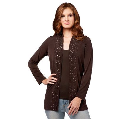 Quacker Factory Sparkle Detail Open Cardigan - A217873