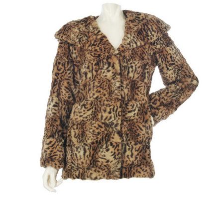 Dennis Basso Faux Fur Shawl Collar Coat with Pockets - A219373