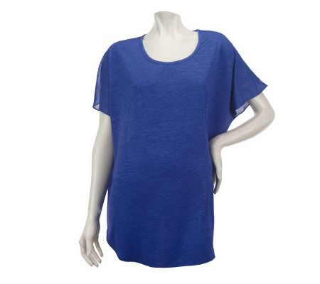 Attitudes by Renee Animal Print Short Sleeve Chiffon Top - A221973