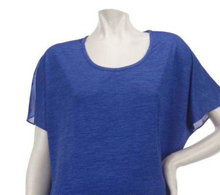 Attitudes by Renee Animal Print Short Sleeve Chiffon Top