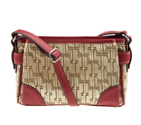 Tignanello Signature Print Double Entry Crossbody Bag - A222073