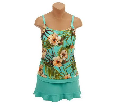 Ocean Dream Signature Aloha Breeze Faux Layer Tankini - A223673