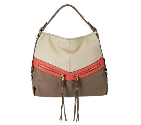 V Couture Gillian Color Block Hobo with Zipper Detail - A224673
