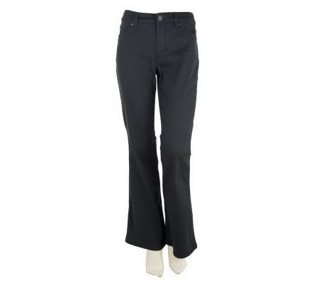 Susan Graver Colored Broken Twill Boot Cut Jeans - Petite - A226873