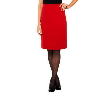 Joan Rivers Ponte Knit Slim Skirt - A228273