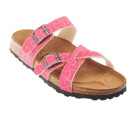 Birkis Nepal Sole Print Criss Cross Sandals - A232473