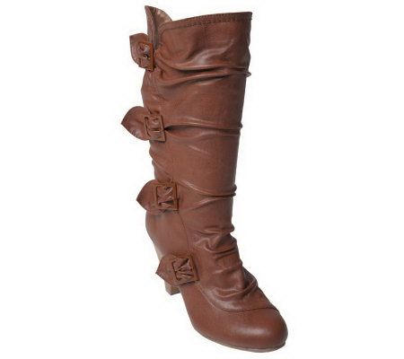 Bamboo by Journee Collection Womens Four-BuckleDetail Boots - A312873