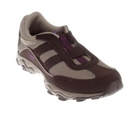 Ryka Fabric & Mesh Slip-on Walking Shoes w/Center Goring