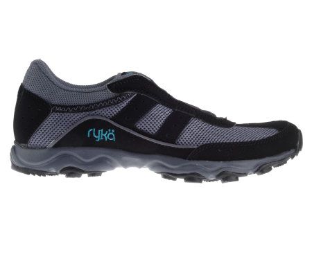 Ryka Fabric & Mesh Slip-on Walking Shoes w/Center Goring