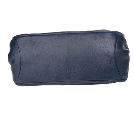 B. Makowsky Washed Glove Leather Hobo Bag w/ Gathered Pocket