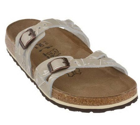 Birkis Soft Footbed Leather Double Strap Sandals - A215874