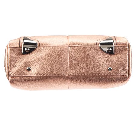 B. Makowsky Zip Top Convertible Hobo w/ Corner Hardware Accent