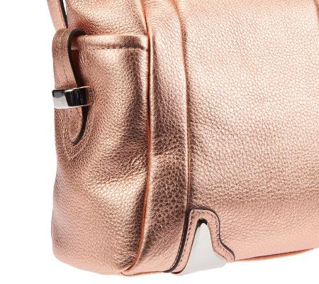 B. Makowsky Zip Top Convertible Hobo w/ Corner Hardware Accent