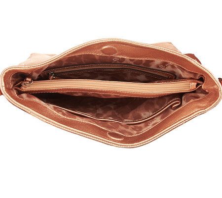 B. Makowsky Zip Top Convertible Hobo w/ Corner Hardware Accent