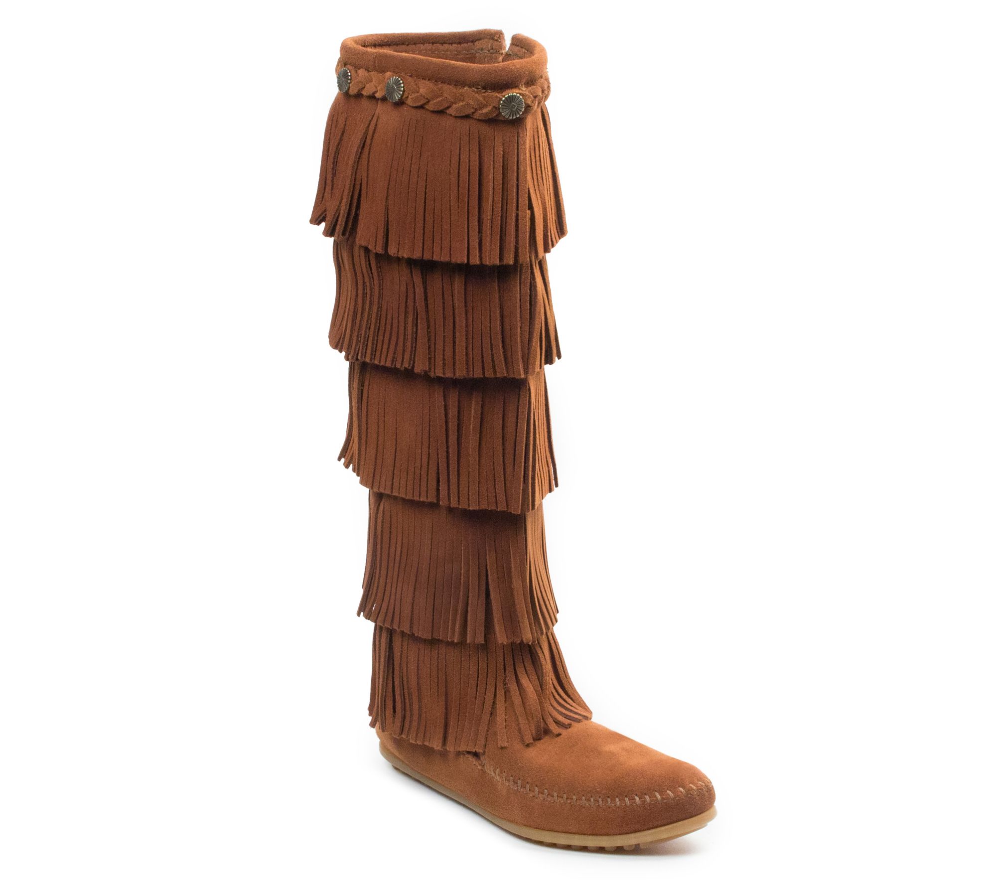 Minnetonka Womens Five-Layer Fringe Boots - A245574