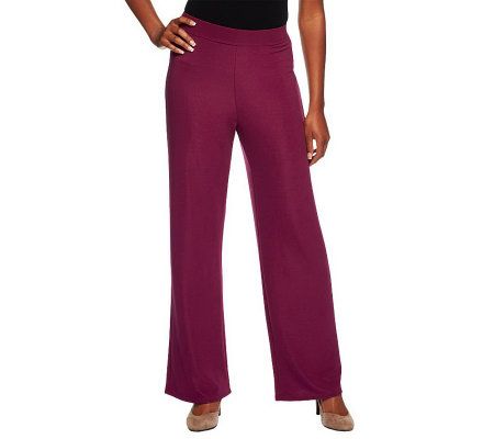 Susan Graver Tall Lustra Knit Wide Leg Pants - A74574