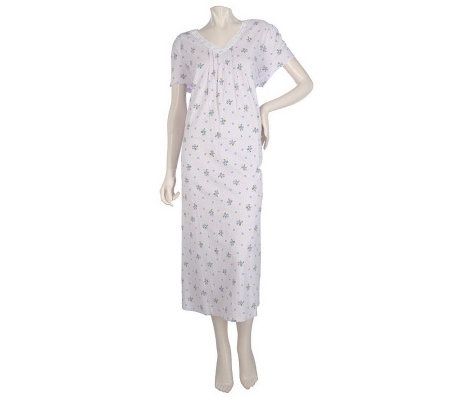 Carole Hochman Sisley Bloom with Dots Flutter Sleeve Gown - A211875