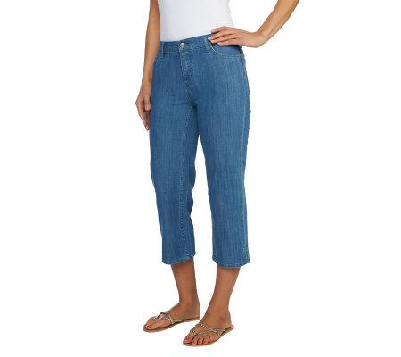 Isaac Mizrahi Live! Relaxed Leg 5-Pocket Denim Capri Pants - A214875