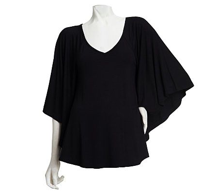 RP by Rachel Pally Knit V-Neck Cape Top - A226475