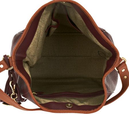 Isaac Mizrahi Live! Bridgehampton Pebble Leather Hobo