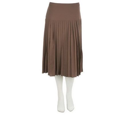 Linea by Louis DellOlio Pull-on Pleated Skirt - A227575