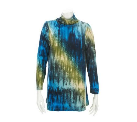 Susan Graver Liquid Knit Turtleneck Long Sleeve Tunic - A228075