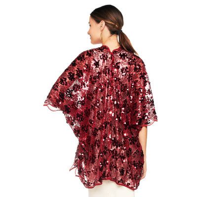 Joan Rivers Metallic Glam Kimono