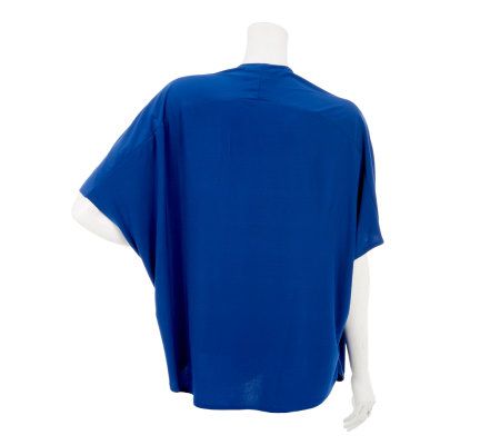 Attitudes by Renee Extend Shoulder Top with Button Detail